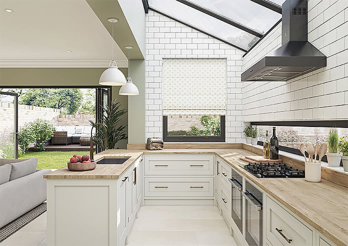 Hanalei, Green Tea - Motorised Roman Blind - Image 8